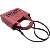 ロエベ LOEWE フォントトートミニ ALF1V46XO1 ピンク ラフィア レディース ショルダーバッグ