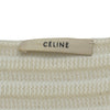 セリーヌ CELINE ボーダーカッティングニットセーター クリーム レーヨン レディース セーター