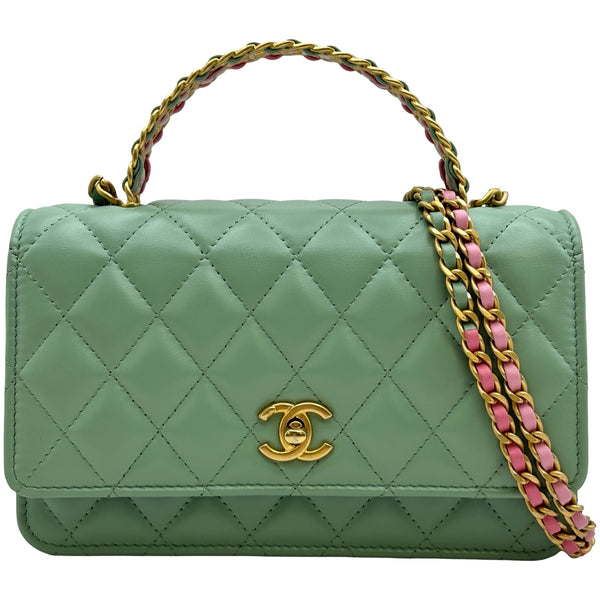 シャネル CHANEL マトラッセトップハンドルチェーンウォレット ライト