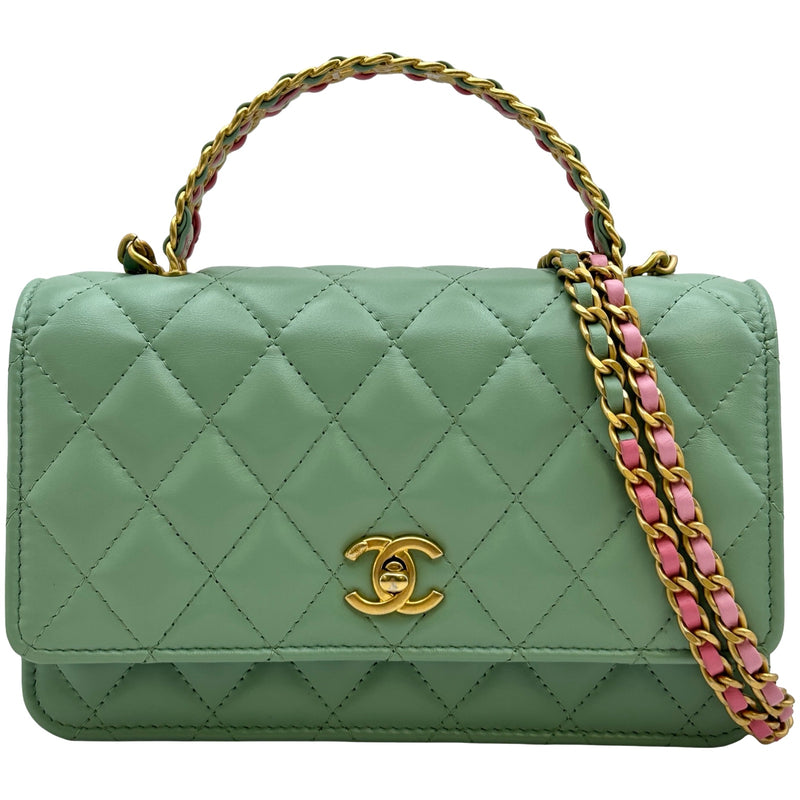 シャネル CHANEL マトラッセトップハンドルチェーンウォレット ライト