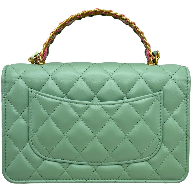 シャネル CHANEL マトラッセトップハンドルチェーンウォレット ライト
