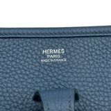 エルメス HERMES エヴリン3PM K刻印 ブルーインディゴ シルバー金具 トリヨン レディース ショルダーバッグ