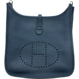 エルメス HERMES エヴリン3PM K刻印 ブルーインディゴ シルバー金具 トリヨン レディース ショルダーバッグ
