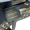 クリスチャン・ディオール Christian Dior オブリークサドルバッグ ネイビー ゴールド金具 キャンバス レディース ショルダーバッグ