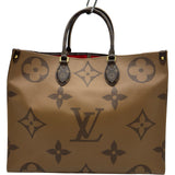 ルイ・ヴィトン LOUIS VUITTON オンザゴーGM M44576 ブラウン モノグラム・ジャイアントリバース レディース トートバッグ