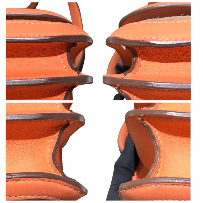 エルメス HERMES コンスタンス3 ベージュ・オレンジ　シルバー金具 スイフト・ドブリス レディース ショルダーバッグ