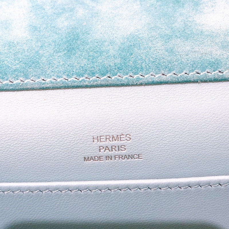 エルメス HERMES コンスタンス3ミニ A刻印　(2017年製) ブルーアトール/シルバー金具 ドブリス レディース ショルダーバッグ