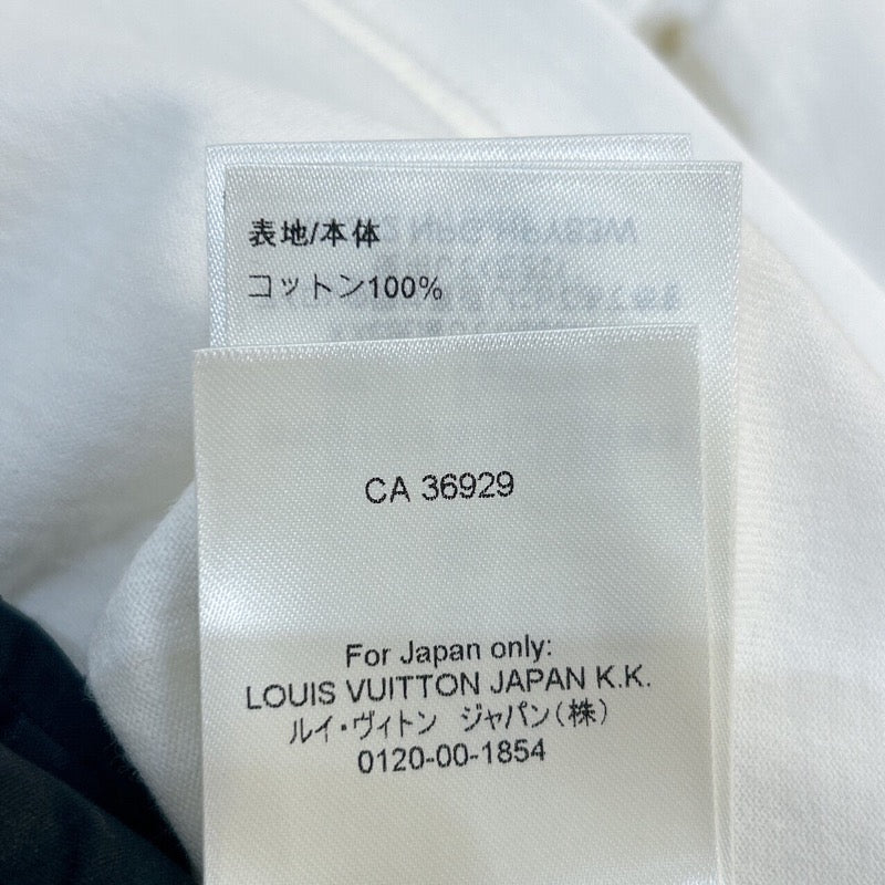 ルイ・ヴィトン LOUIS VUITTON プリンテッドコットンTシャツ　LVロゴグラフィック　Tシャツ　23AW 1ABXR5 ホワイト/ブラック コットン メンズ 半袖Ｔシャツ