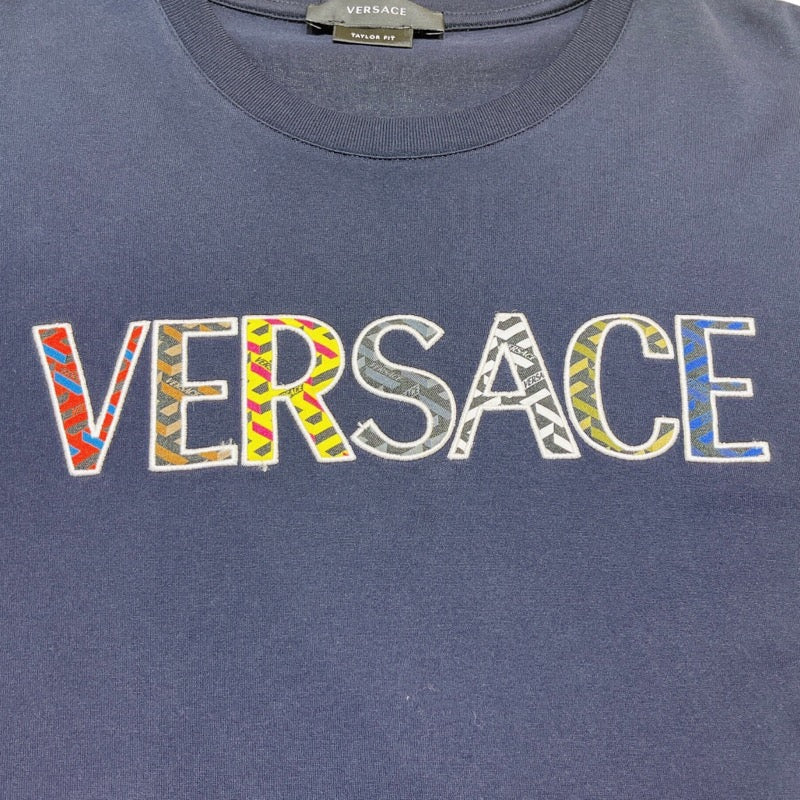 ヴェルサーチ VERSACE ロゴ刺繍Tシャツ 1002463 コットン メンズ 半袖 