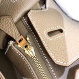 エルメス HERMES バーキン25 W刻 (2024年製) エトゥープ　シルバー金具  トゴ レディース ハンドバッグ