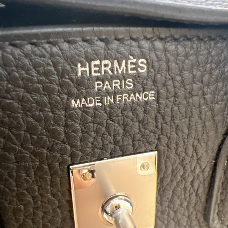 エルメス HERMES バーキン25 W刻 (2024年製) ブラック シルバー金具 トゴ レディース ハンドバッグ