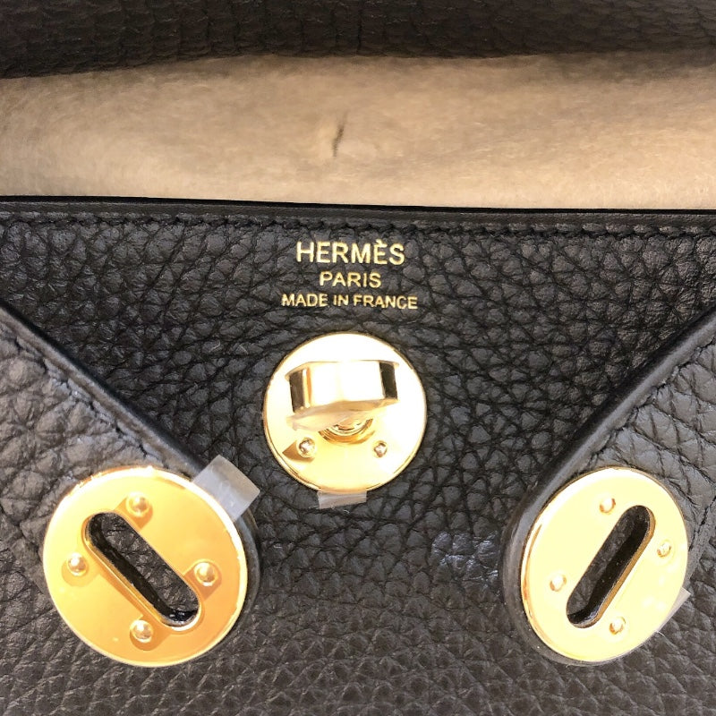 エルメス HERMES リンディミニ W刻 (2024年製) ブラック 　ゴールド金具 トリヨンクレマンス レディース ショルダーバッグ