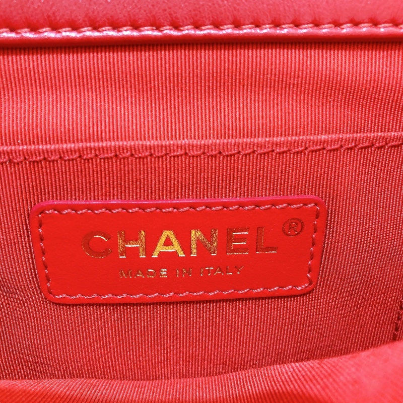 シャネル CHANEL ココマーク2WAYチェーンショルダー AS2054 レッドゴールド金具 シャイニーカーフスキン レディース ショルダーバッグ