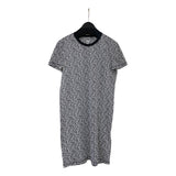 エルメス HERMES シェーヌダンクル柄Tシャツワンピース ネイビー コットン レディース ワンピース