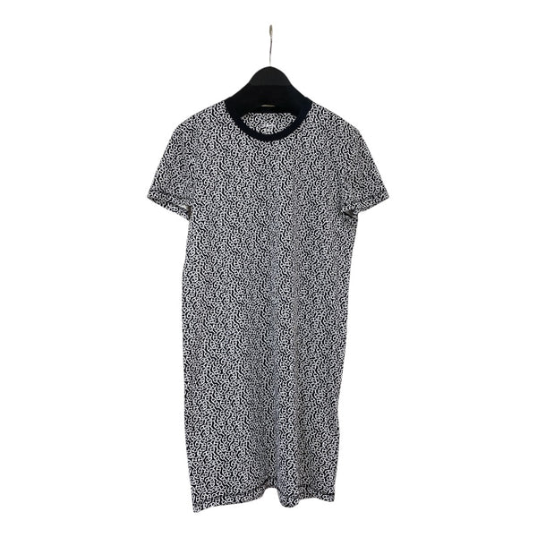 エルメス HERMES シェーヌダンクル柄Tシャツワンピース ネイビー コットン レディース ワンピース