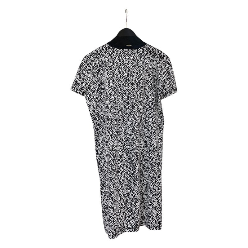 エルメス HERMES シェーヌダンクル柄Tシャツワンピース ネイビー コットン レディース ワンピース