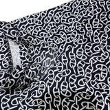 エルメス HERMES シェーヌダンクル柄Tシャツワンピース ネイビー コットン レディース ワンピース