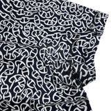 エルメス HERMES シェーヌダンクル柄Tシャツワンピース ネイビー コットン レディース ワンピース