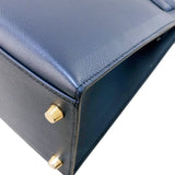 エルメス HERMES ケリー28 外縫い D刻（2019年製） ブルーインディゴ　ゴールド金具 エプソン レディース ハンドバッグ