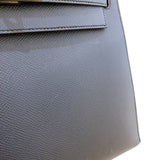 エルメス HERMES ケリー28 外縫い D刻（2019年製） ブルーインディゴ　ゴールド金具 エプソン レディース ハンドバッグ