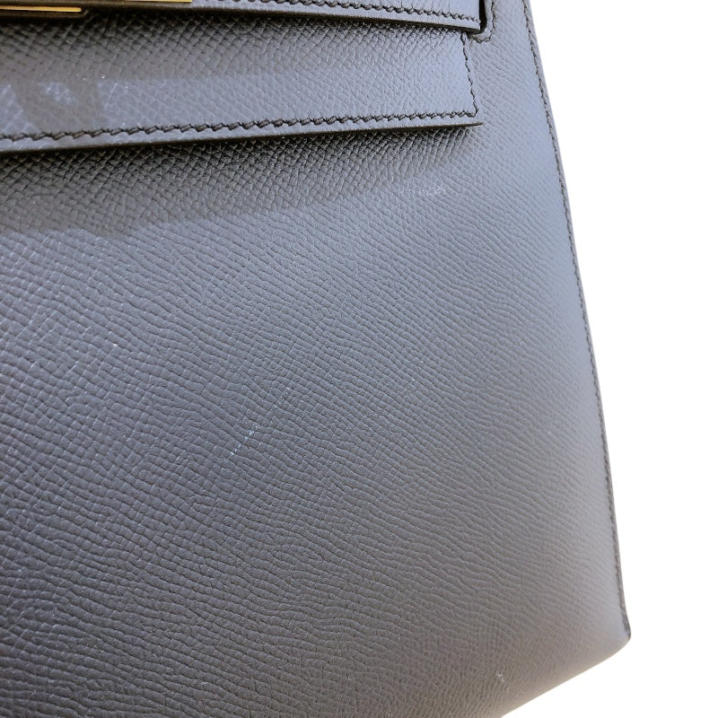 エルメス HERMES ケリー28 外縫い D刻（2019年製） ブルーインディゴ　ゴールド金具 エプソン レディース ハンドバッグ