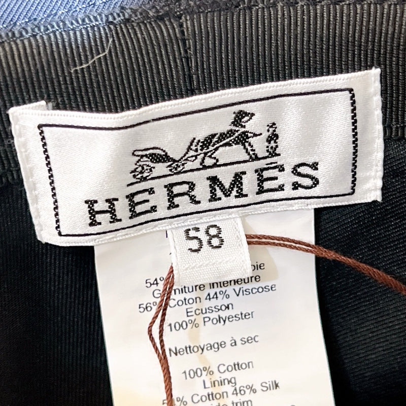エルメス HERMES フレッド・パンクH バケットハット H242073N ブラック コットン ユニセックス その他ファッション雑貨
