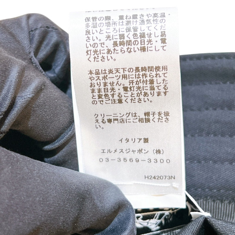 エルメス HERMES フレッド・パンクH バケットハット H242073N ブラック コットン ユニセックス その他ファッション雑貨