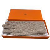 エルメス HERMES トリ・マイヨン　ケーブルニット手袋 カシミヤ メンズ 手袋