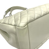 シャネル CHANEL GST チェーントートバッグ A50995 12番台 アイボリー シルバー金具 キャビアスキン レディース トートバッグ