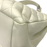 シャネル CHANEL GST チェーントートバッグ A50995 12番台 アイボリー シルバー金具 キャビアスキン レディース トートバッグ