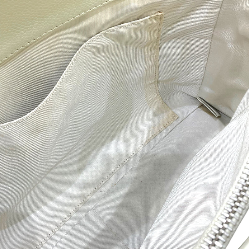シャネル CHANEL GST チェーントートバッグ A50995 12番台 アイボリー シルバー金具 キャビアスキン レディース トートバッグ