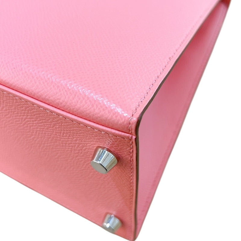 エルメス HERMES ケリー28 外縫い Y刻 ローズコンフェッティ シルバー金具 エプソン レディース ハンドバッグ