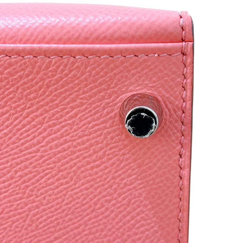 エルメス HERMES ケリー28 外縫い Y刻 ローズコンフェッティ シルバー金具 エプソン レディース ハンドバッグ