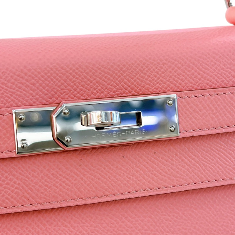 エルメス HERMES ケリー28 外縫い Y刻 ローズコンフェッティ シルバー金具 エプソン レディース ハンドバッグ