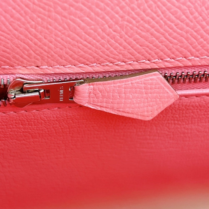 エルメス HERMES ケリー28 外縫い Y刻 ローズコンフェッティ シルバー金具 エプソン レディース ハンドバッグ
