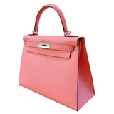 エルメス HERMES ケリー28 外縫い Y刻 ローズコンフェッティ シルバー金具 エプソン レディース ハンドバッグ