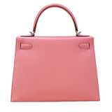 エルメス HERMES ケリー28 外縫い Y刻 ローズコンフェッティ シルバー金具 エプソン レディース ハンドバッグ