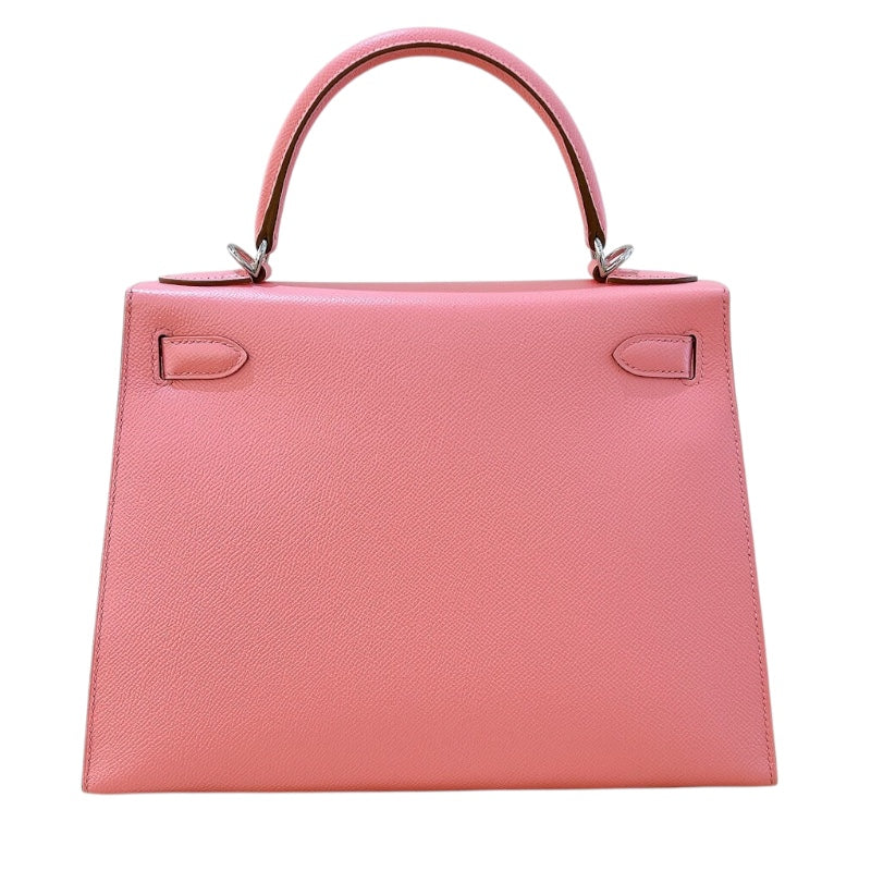 エルメス HERMES ケリー28 外縫い Y刻 ローズコンフェッティ シルバー金具 エプソン レディース ハンドバッグ