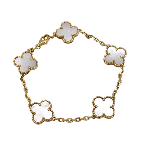 ヴァンクリーフ＆アーペル Van Cleef & Arpels ヴィンテージアルハンブラ　5Pブレス K18イエローゴールド ジュエリー