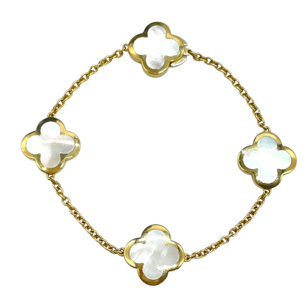 ヴァンクリーフ＆アーペル Van Cleef & Arpels ピュアアルハンブラ ブレス 4Pモチーフ MOP 750YG/マザーオブパール ジュエリー