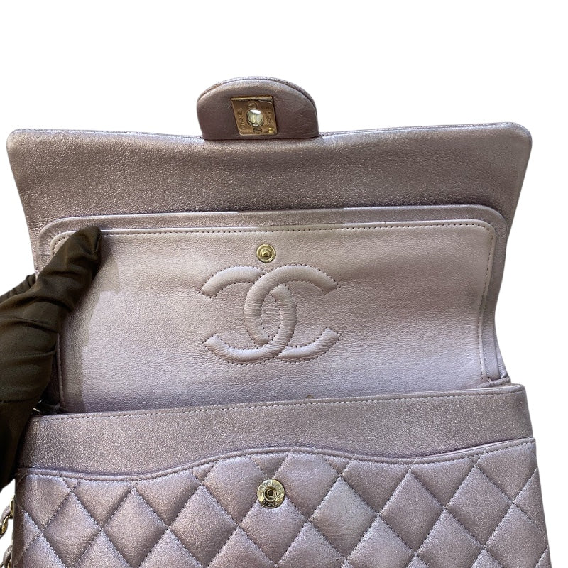 シャネル CHANEL マトラッセ A01112 メタリックピンク ゴールド金具 カーフ レディース ショルダーバッグ