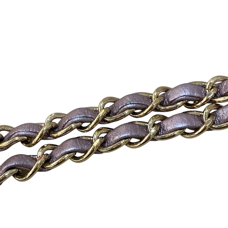 シャネル CHANEL マトラッセ A01112 メタリックピンク ゴールド金具 カーフ レディース ショルダーバッグ