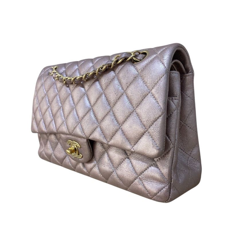 シャネル CHANEL マトラッセ A01112 メタリックピンク ゴールド金具 カーフ レディース ショルダーバッグ