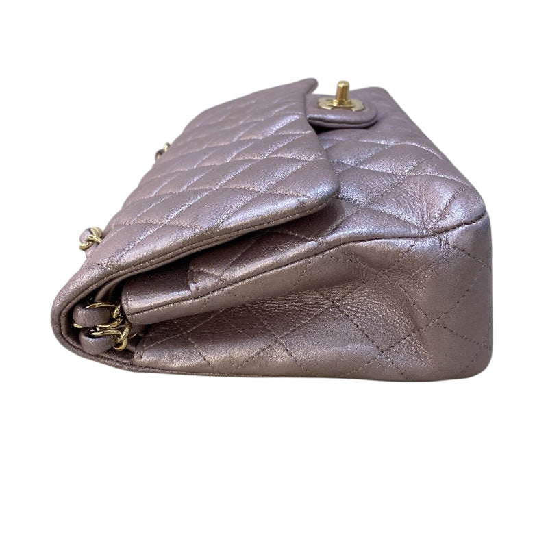 シャネル CHANEL マトラッセ A01112 メタリックピンク ゴールド金具 カーフ レディース ショルダーバッグ
