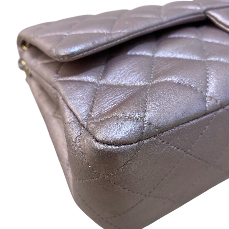 シャネル CHANEL マトラッセ A01112 メタリックピンク ゴールド金具 カーフ レディース ショルダーバッグ