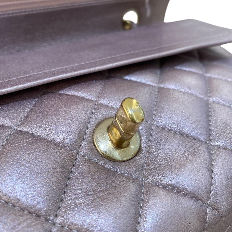 シャネル CHANEL マトラッセ A01112 メタリックピンク ゴールド金具 カーフ レディース ショルダーバッグ