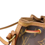 ルイ・ヴィトン LOUIS VUITTON ナノ・ノエ M41346 ブラウン ゴールド金具 モノグラムキャンバス レディース ショルダーバッグ
