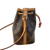 ルイ・ヴィトン LOUIS VUITTON ナノ・ノエ M41346 ブラウン ゴールド金具 モノグラムキャンバス レディース ショルダーバッグ