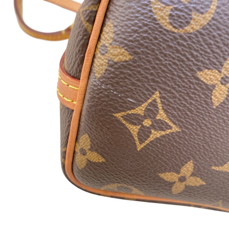 ルイ・ヴィトン LOUIS VUITTON ナノ・ノエ M41346 ブラウン ゴールド金具 モノグラムキャンバス レディース ショルダーバッグ
