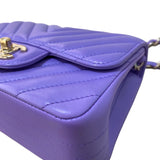 シャネル CHANEL ミニマトラッセ18 A35200 パープル/SV金具 カーフスキン レディース ショルダーバッグ
